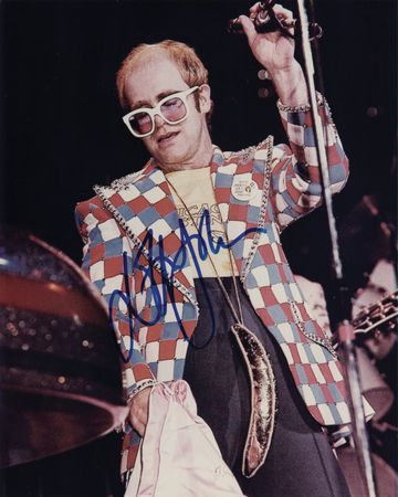 Lot #553 Elton John Signed Photograph