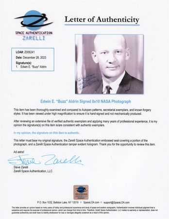 Lot #347 Buzz Aldrin Signed Photograph - Image 2