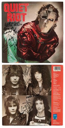 Lot #582 Quiet Riot Signed Album - Metal Health