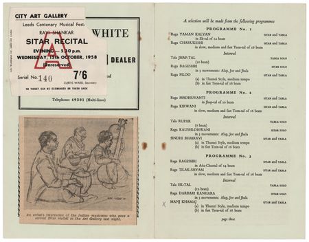 Lot #591 Ravi Shankar Signed Concert Program - Image 2