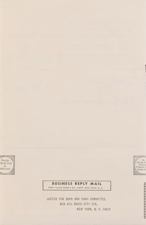 Lot #462 Beatles: John Lennon and Yoko Ono Signed 'Justice for John and Yoko Committee' Petition Form - Image 4