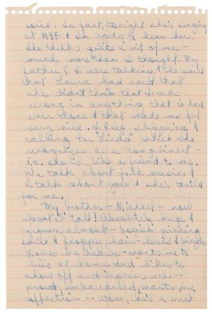 Lot #467 Janis Joplin Autograph Letter Signed on Family, Sobriety, and College: 