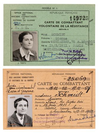 Lot #293 World War II: French Resistance - Archive of Dr. Simone Schmidt, Honored by Yad Vashem as Righteous Among the Nations: Archive of documents from a French Resistance doctor recognized as Righteous Among the Nations for saving Jews during World War II - Image 4