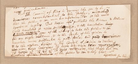 Lot #158 Isaac Newton Handwritten Manuscript on