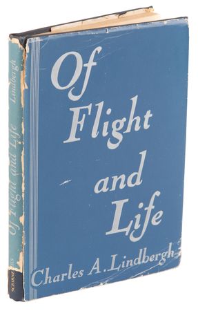 Lot #322 Charles Lindbergh Signed Book - Of Flight and Life - Image 3