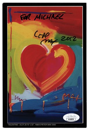 Lot #420 Peter Max Signed Postcard