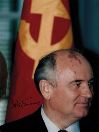 Lot #224 Mikhail Gorbachev Signed Photograph
