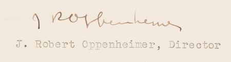 Lot #160 Robert Oppenheimer Typed Letter Signed to a Manhattan Project Employee 