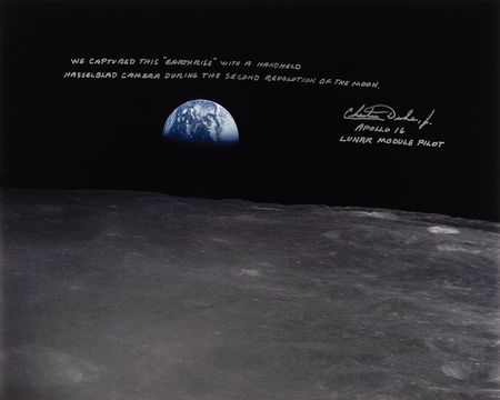 Lot #383 Charlie Duke Oversized Signed Photograph