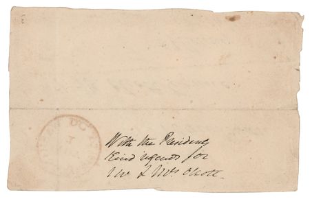 Lot #114 Martin Van Buren Signed Free Frank as President - Image 2