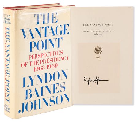 Lot #88 Lyndon B. Johnson Signed Book - The Vantage Point - Image 1