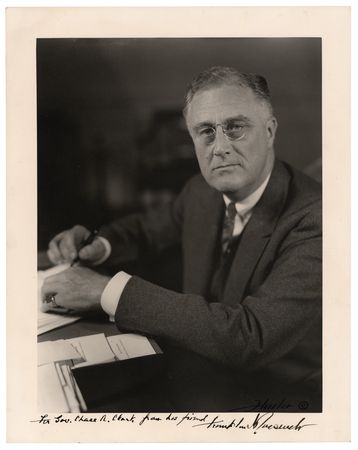 Lot #100 Franklin D. Roosevelt Signed Photograph