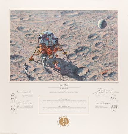 Lot #358 Apollo 14 Signed Limited Edition Lithograph by Alan Bean - 'In Flight' - Image 1