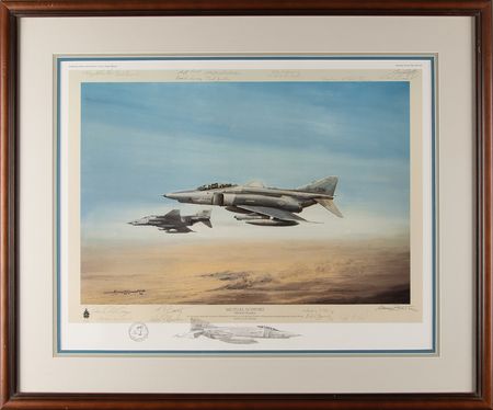 Lot #314 Operation Desert Storm Limited Edition Multi-Signed Print by Michael Rondot - 'Mutual Support' - Image 2