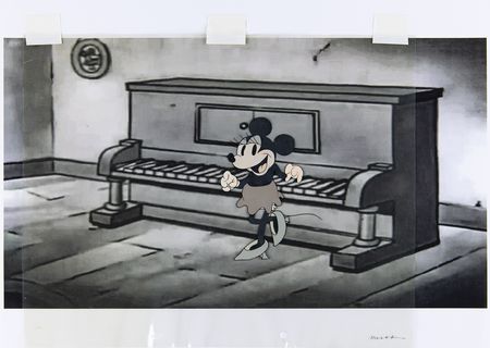 Lot #740 Minnie Mouse color model cel from Puppy Love - Image 1
