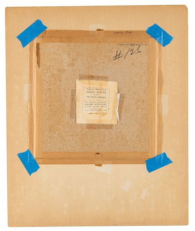 Lot #744 Dopey production cels from Snow White and the Seven Dwarfs: Dopey gets soapy during the washing sequence: 