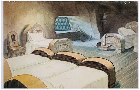 Lot #745 Dopey, Happy, and Sneezy production cel from Snow White and the Seven Dwarfs - Image 3