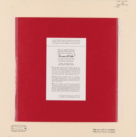 Lot #742 Bashful production cel from Snow White and the Seven Dwarfs - Image 3