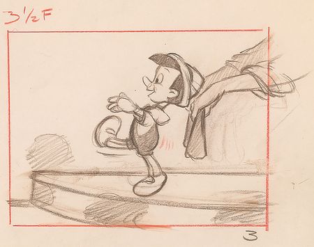Lot #772 Pinocchio production storyboard drawing from Pinocchio - Image 2