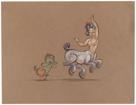 Lot #763 Satyr and Centaurette concept production