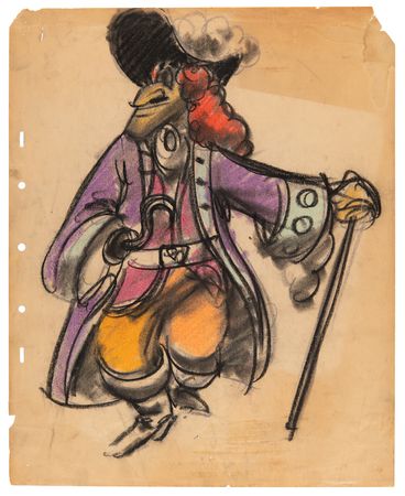 Lot #790 Captain Hook concept drawing from Peter