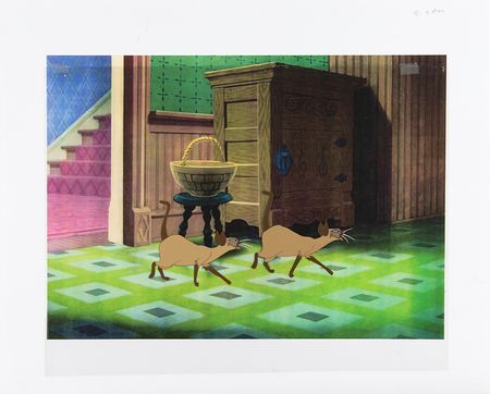 Lot #803 Si and Am production cels from Lady and the Tramp - Image 2