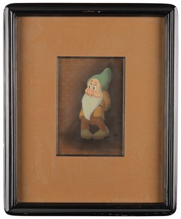 Lot #743 Bashful production cel from Snow White and the Seven Dwarfs Production Cel - Image 2