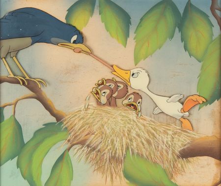 Lot #755 Ugly Duckling and bird family production cels from The Ugly Duckling - Oscar Winner for Best Short Subject (Cartoons) - Image 2