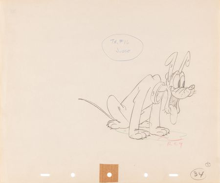 Lot #837 Pluto production drawing from Society Dog