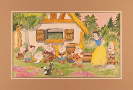 Lot #746 Frank Follmer concept painting from Snow White and the Seven Dwarfs Concept Painting - Image 2