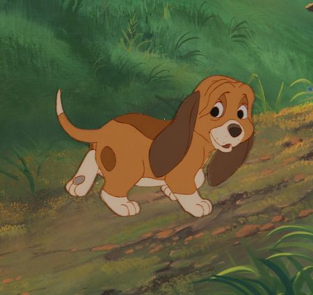 Lot #815 Copper production cel and preliminary production background from The Fox and the Hound - Image 2