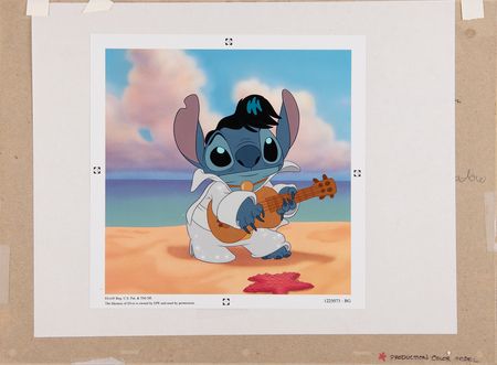 Lot #868 Stitch production color model for the Lilo & Stitch sericel 'You Ain't Nothin' But a Pound Dog' - Image 1