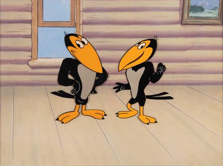 Lot #903 Heckle and Jeckle production cels from a Terrytoons television cartoon - Image 1