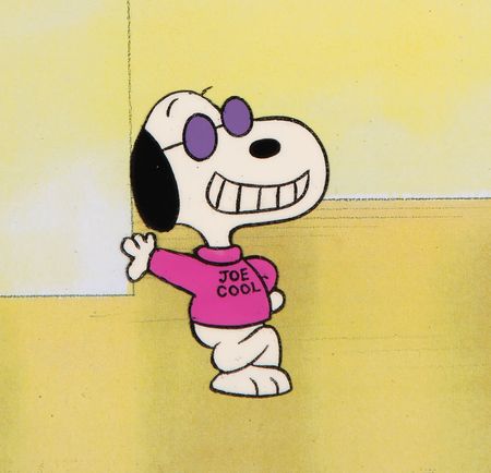 Lot #901 Snoopy publicity cel as 'Joe Cool' from Peanuts Publicity Cel - Image 1