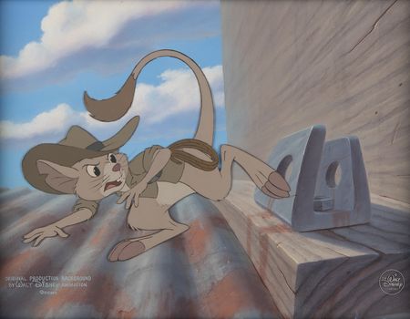 Lot #816 Jake presentation cel and master background from The Rescuers Down Under Presentation Cel and Master Background - Image 2