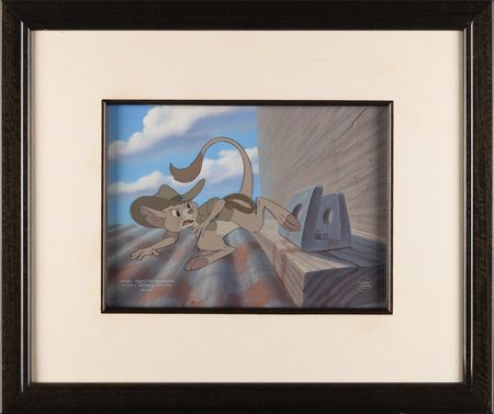 Lot #816 Jake presentation cel and master background from The Rescuers Down Under Presentation Cel and Master Background - Image 1
