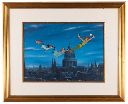 Lot #818 Peter Pan, Tinker Bell, and the Darling Children limited edition cel from Peter Pan - 'Peter Pan Flying Over London' - Image 2