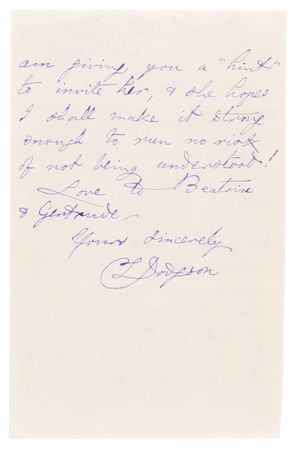 Lot #430 Charles L. Dodgson Autograph Letter Signed, Presenting 