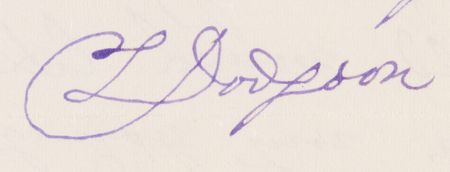 Lot #430 Charles L. Dodgson Autograph Letter Signed, Presenting 