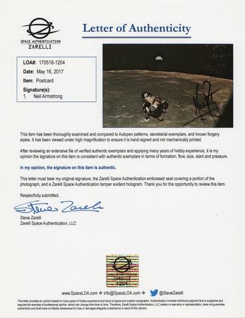 Lot #343 Neil Armstrong Signed Photograph - Image 2