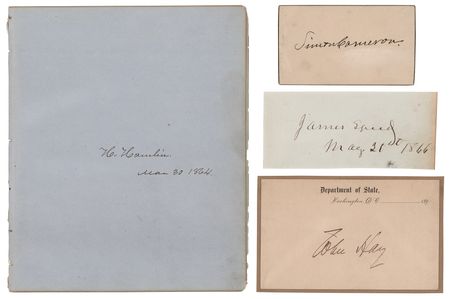Lot #251 Abraham Lincoln's Cabinet (8) Signatures