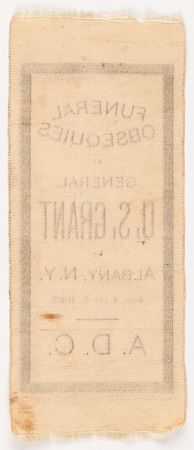 Lot #67 U. S. Grant Funeral Ribbon - Image 2