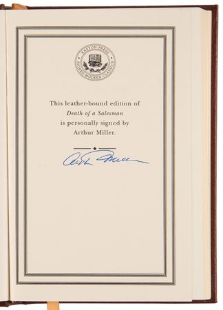 Lot #447 Arthur Miller Signed Book - Death of a Salesman - Image 4