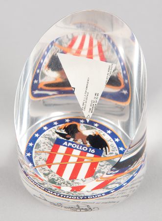 Lot #360 Apollo 16 Flown Schematic Segment Flown Relic - Image 1