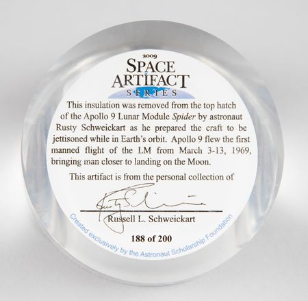 Lot #361 Apollo 9 Flown Kapton Foil Flown Relic - Image 3