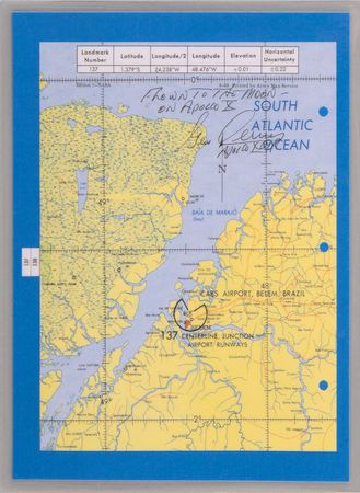 Lot #348 Apollo 10 Flown Earth Landmark Map Section [Attested by Cernan/Diamond] Flown Relic - Image 4