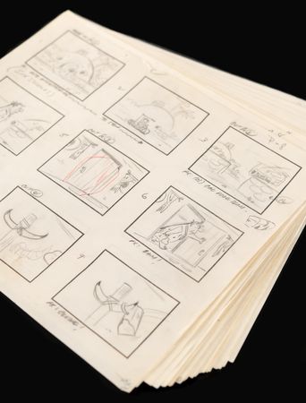 Lot #820 The Flintstones rare complete storyboard drawing booklet for The Flintstones episode 'The Drive-In' - Image 1