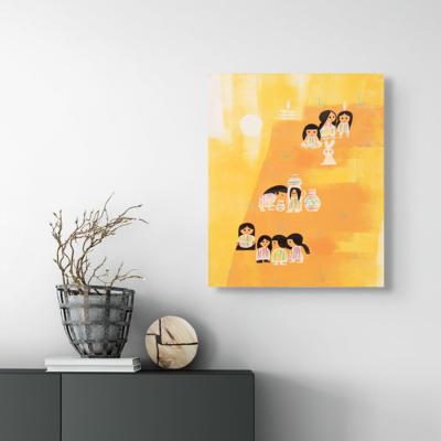 Lot #812 Mary Blair concept painting of Native American children for the It's a Small World ride: Huge original Mary Blair concept artwork of Native American children for Disneyland’s iconic 'It's a Small World' ride - Image 2