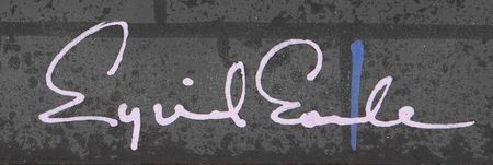 Lot #808 Eyvind Earle panorama concept painting for Sleeping Beauty: Bonfire of the spinning wheels?a gorgeous Eyvind Earle original panorama for Sleeping Beauty - Image 2