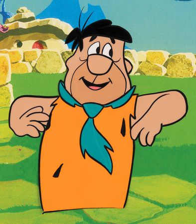 Lot #896 Fred Flintstone production cel from The Flintstones - Image 2